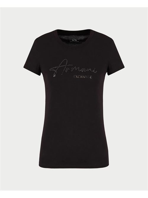 T-shirt Armani coupe slim avec logo et paillettes ARMANI EXCHANGE | 6DYT51-YJG3Z1200